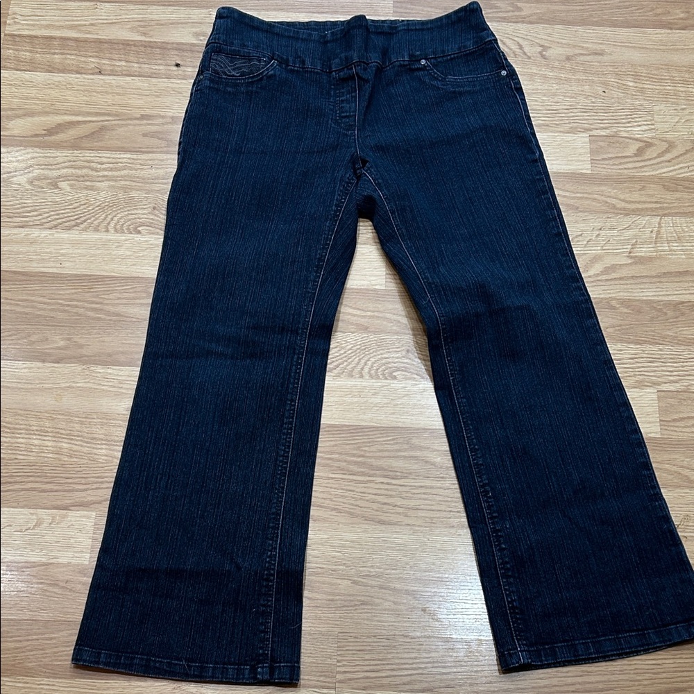 M33.   Elegant Dark Blue Women's Flare Jeans